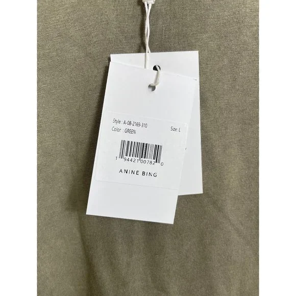 Anine Bing Tanner Tank In Green - Picture 9 of 13